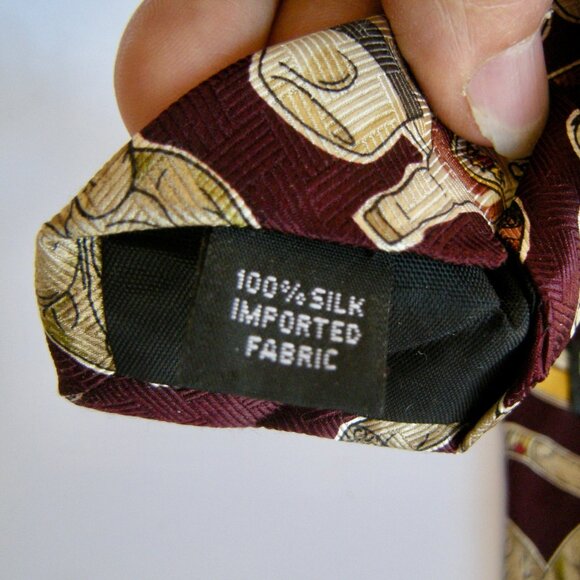 Cuban Cigar, Rum & Hats Tie - Novel-ties by Roffe Dark brown background - Picture 4 of 6